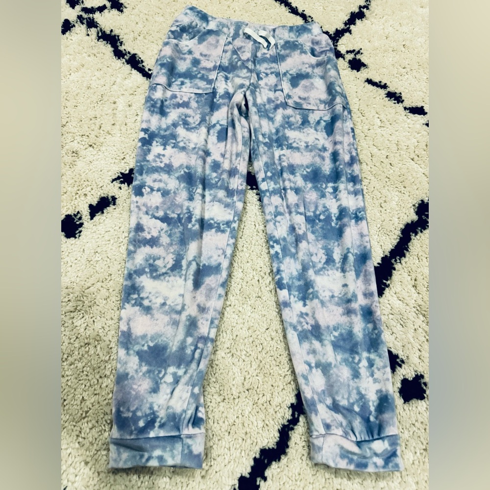 Cat & Jack Tie-Dye Fleece Jogger Pants - Lavender, Pink & White